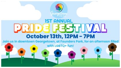 We are sponsoring the 1st Annual Georgetown PRIDE Festival!